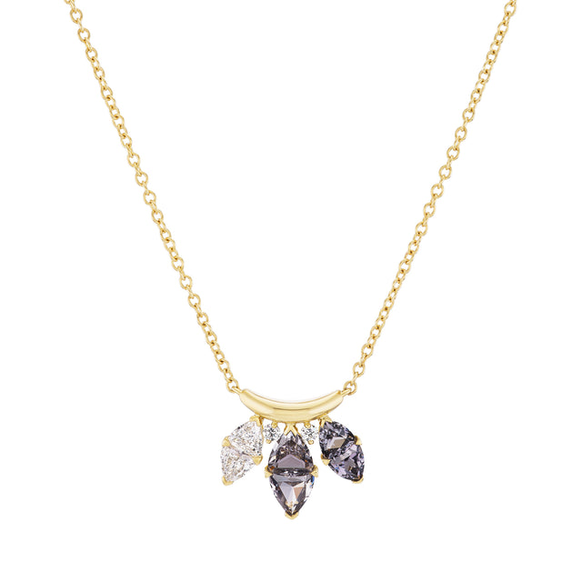 Diamond and Spinel Crown Necklace