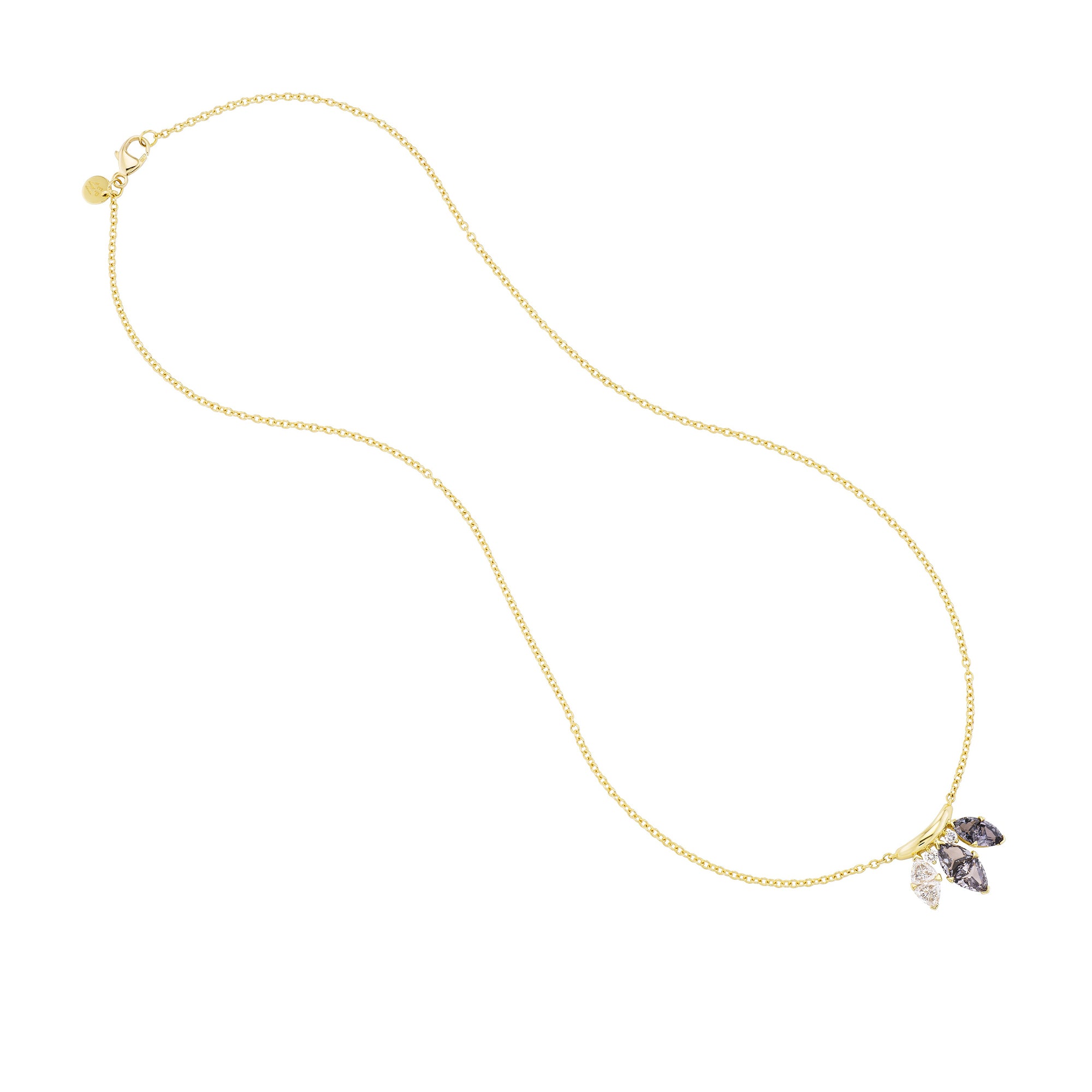 Diamond and Spinel Crown Necklace