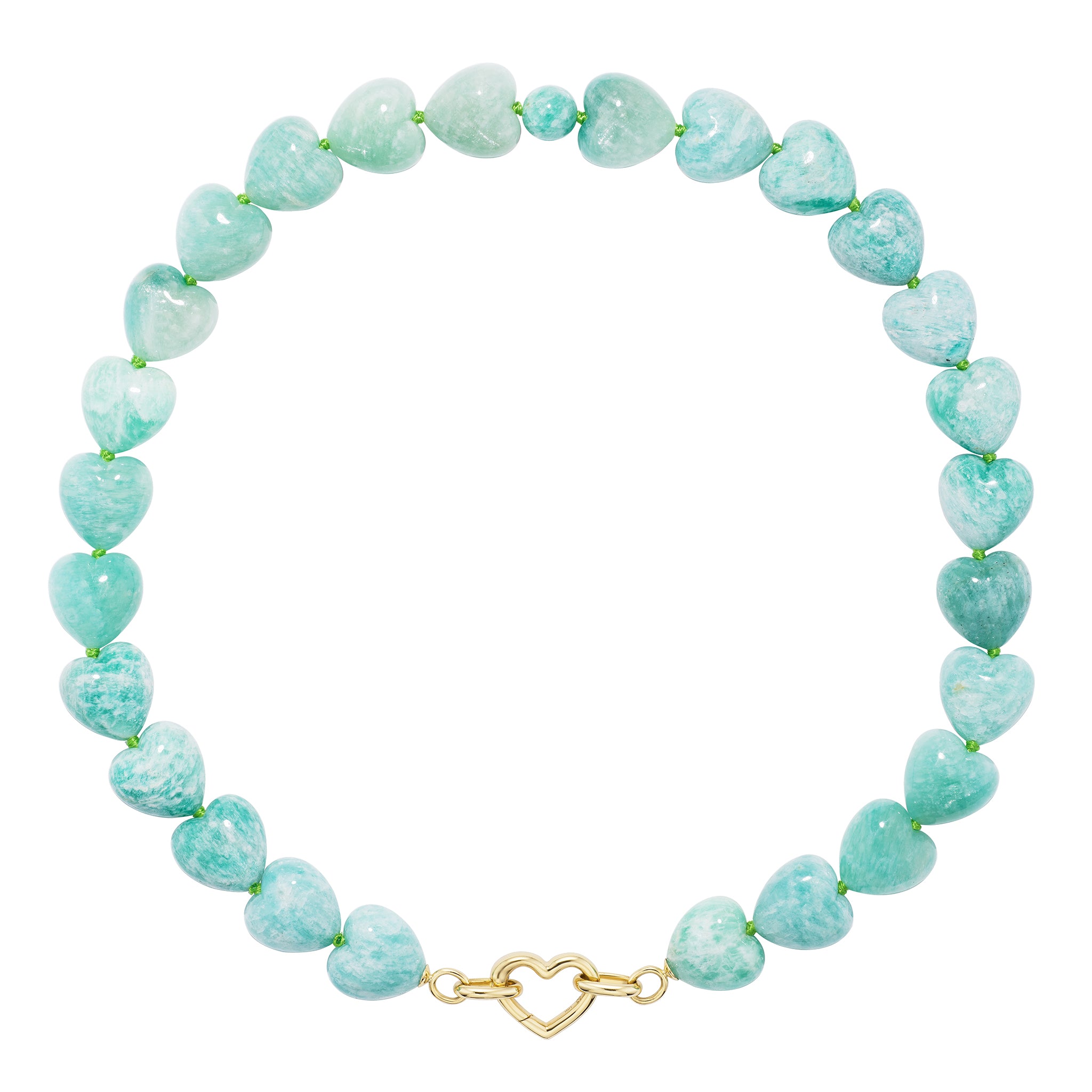 Amazonite Heart Beads Necklace