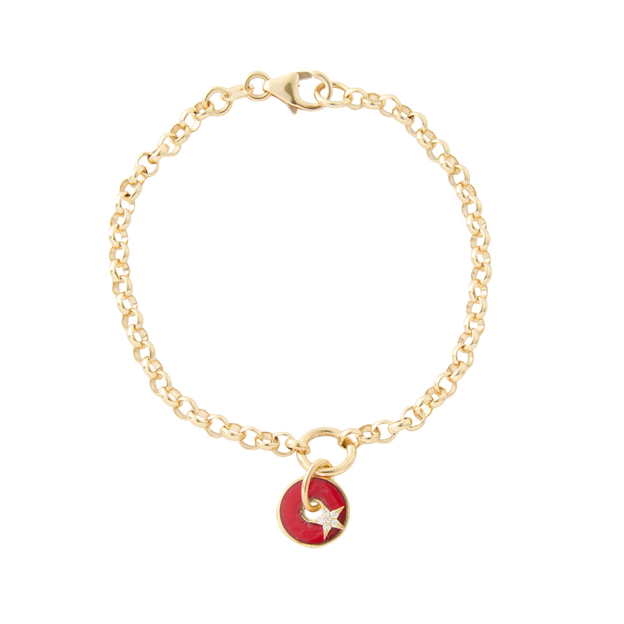 Red Star Strength Medium Belcher Bracelet