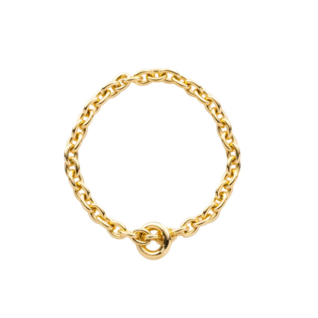 Hirotaka All About Basics Chain Ring - Rings - Broken English Jewelry top view