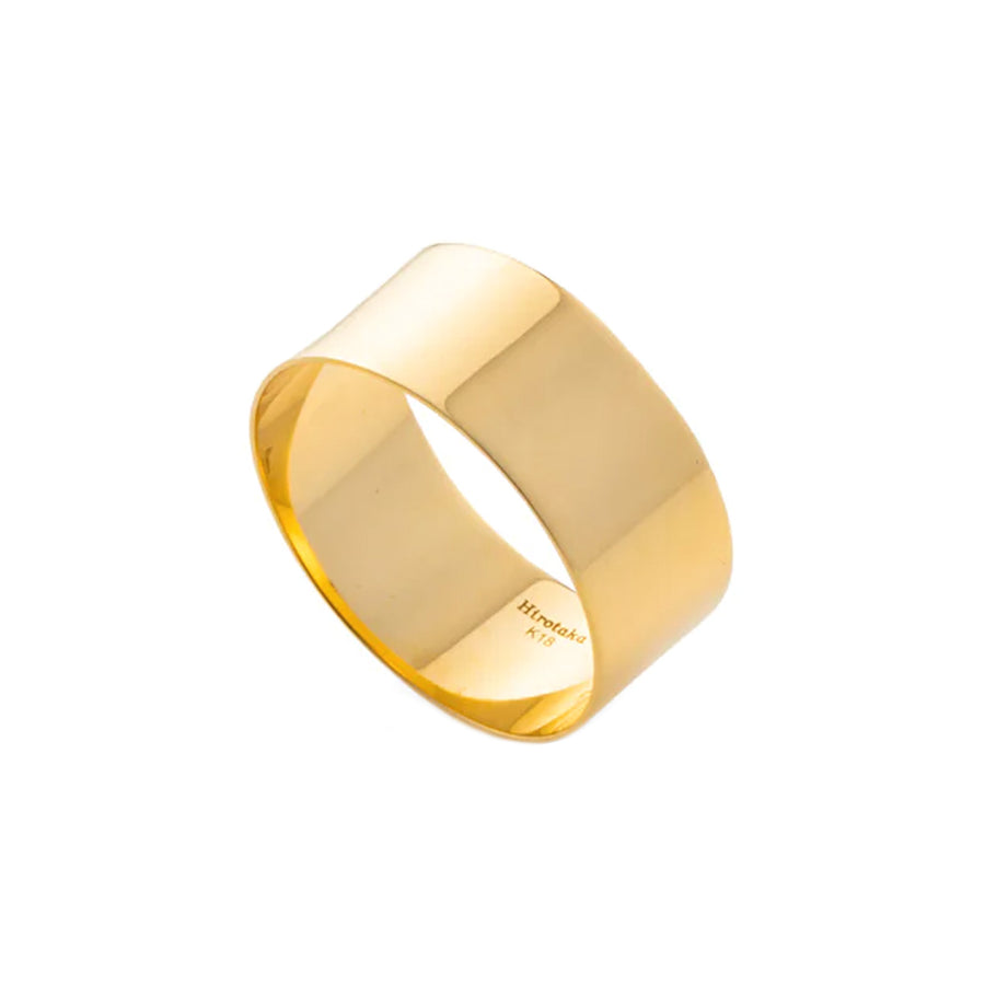 Hirotaka All About Basics Flat Wide Band Ring - Rings - Broken English Jewelry angle view
