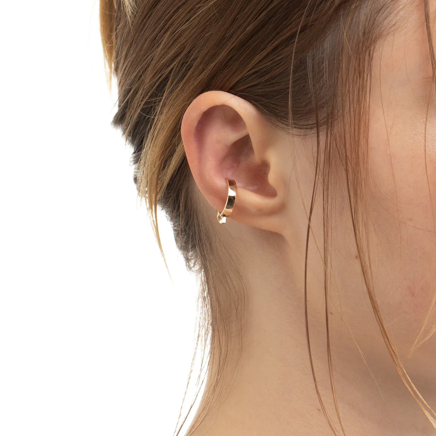 Hirotaka Beluga Ear Cuff - Earrings - Broken English Jewelry on model
