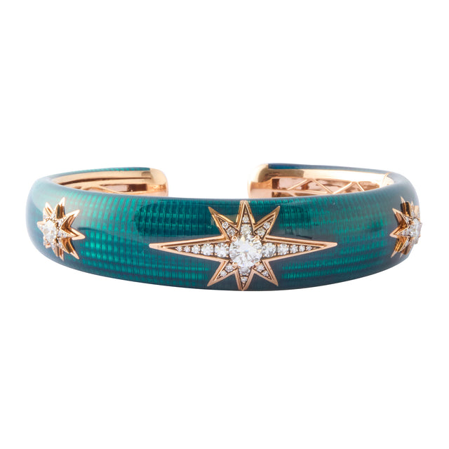 Selim Mouzannar Aida Bracelet - Petrol Enamel - Bracelets - Broken English Jewelry