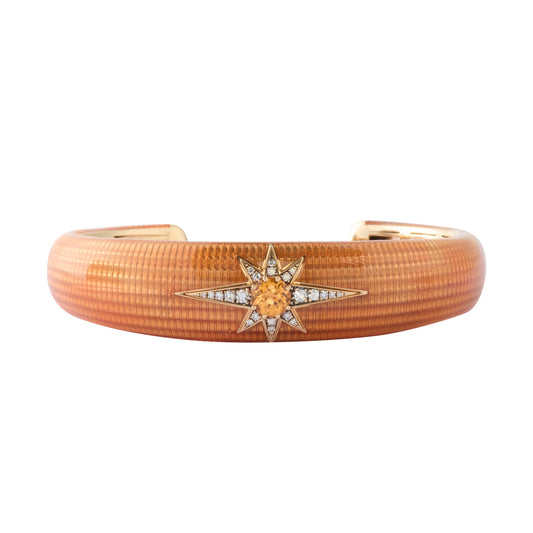 Orange Enamel and Spessartite Bracelet - Main Img