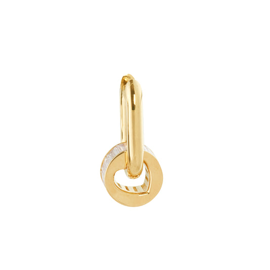 Heart Beat Love Petite Chubby Ear Fob - Diamond - Main Img