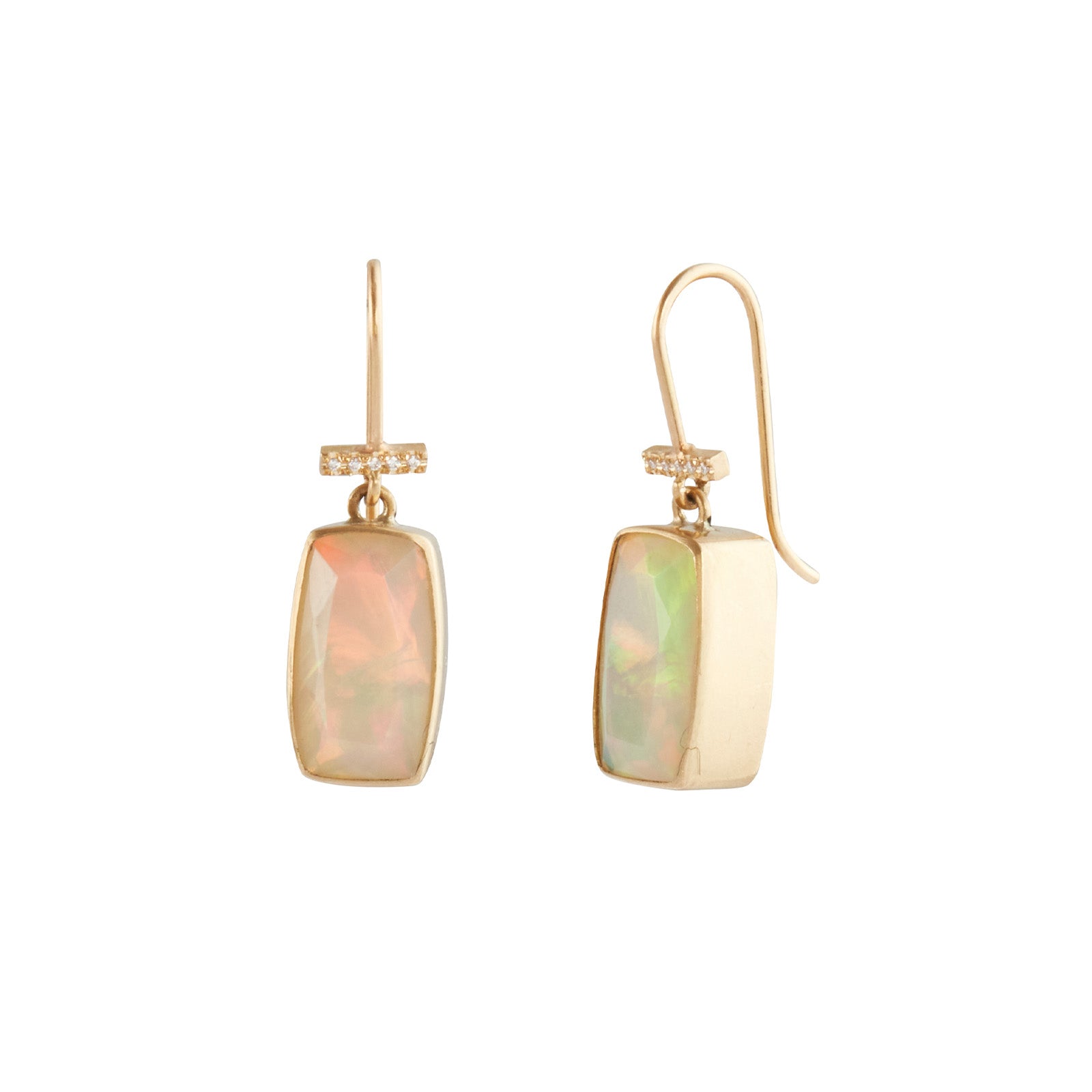 Annette Ferdinandsen Roxy Drop Earrings - Earrings - Broken English Jewelry, front and angled view