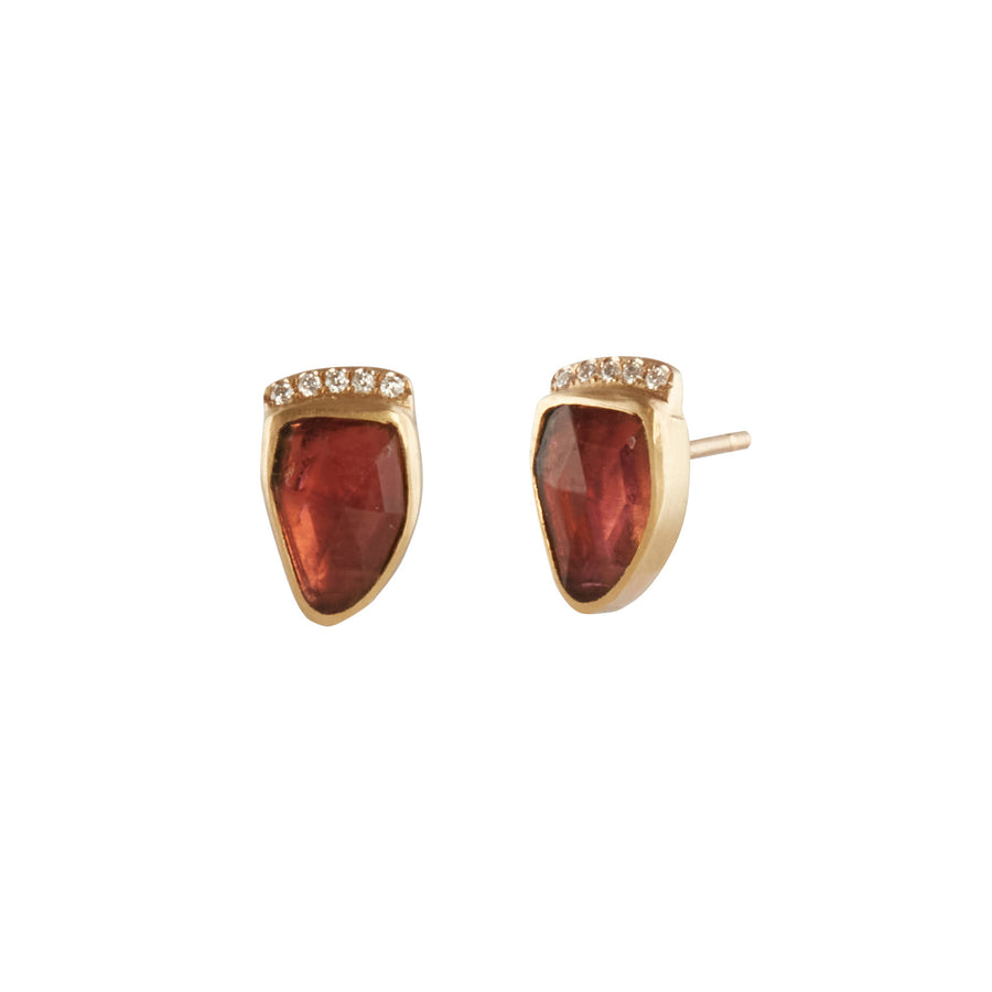 Annette Ferdinandsen Roxy Stud Earrings - Earrings - Broken English Jewelry, front and angled view