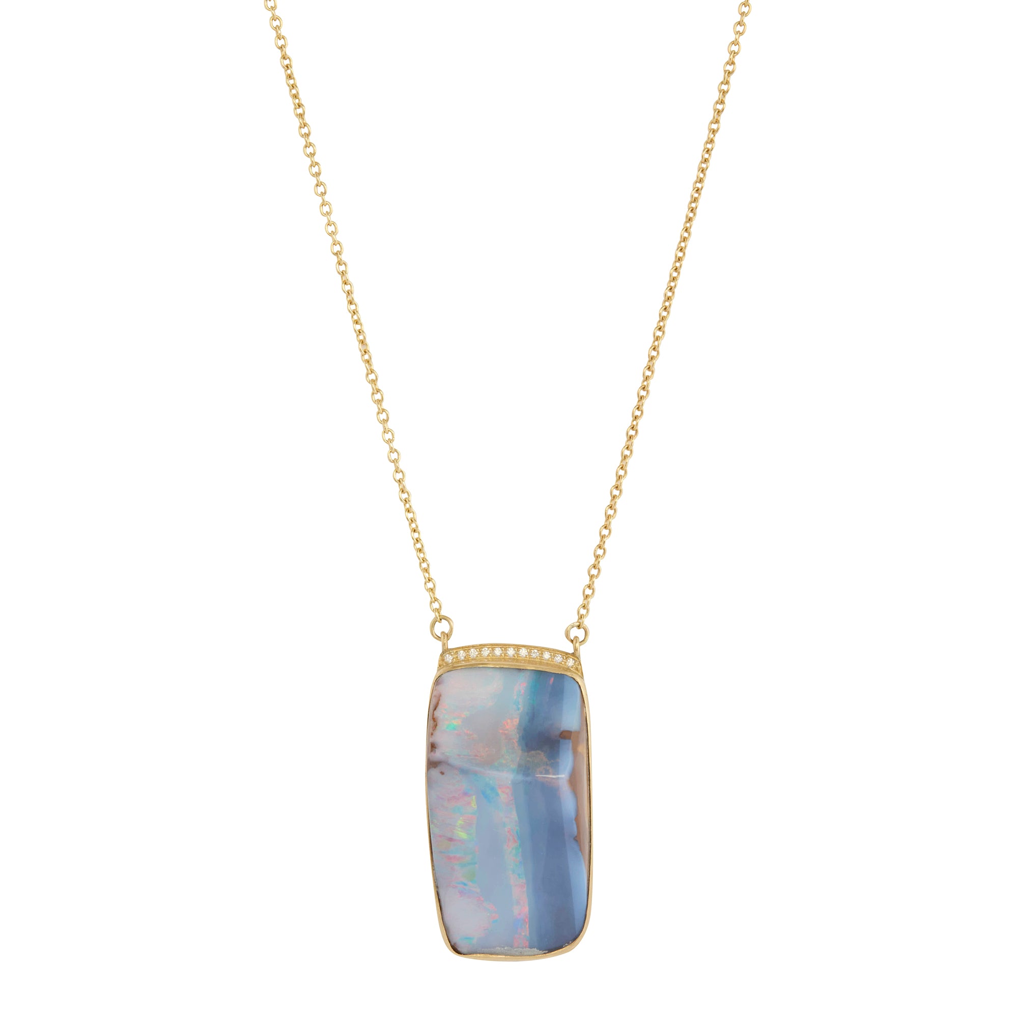 “Vernal Falls” Opal Pendant Necklace