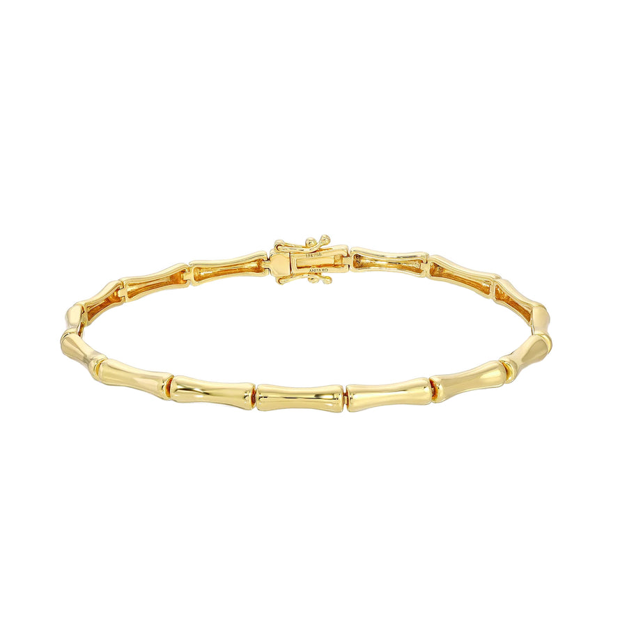 Anita Ko Bamboo Bracelet - Yellow Gold - Bracelets - Broken English Jewelry front view