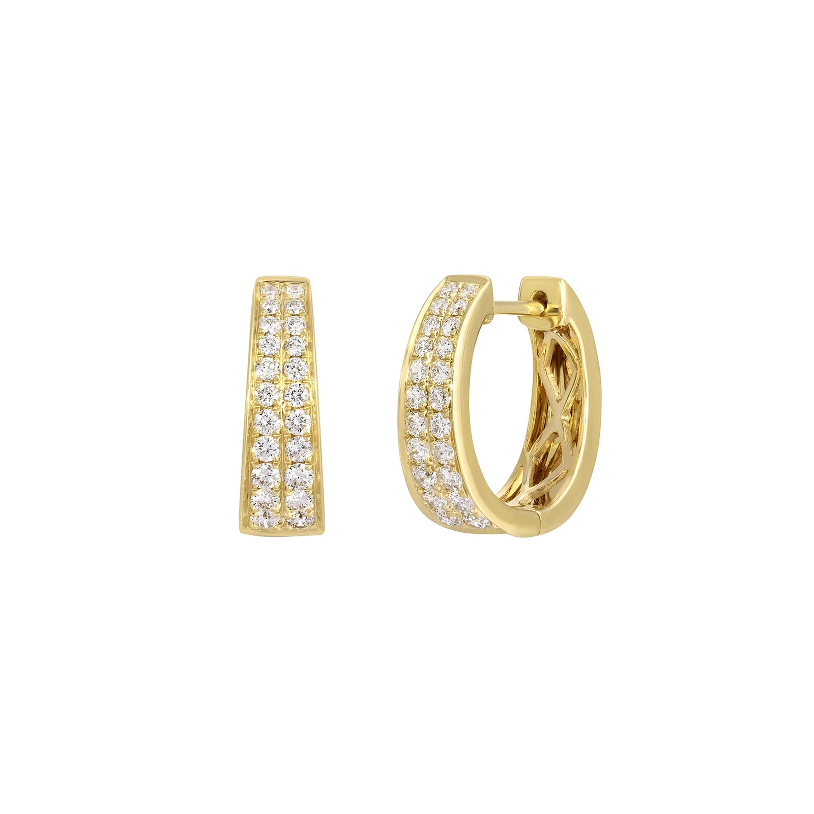 Anita Ko Small Pave Diamond Meryl Huggies - Earrings