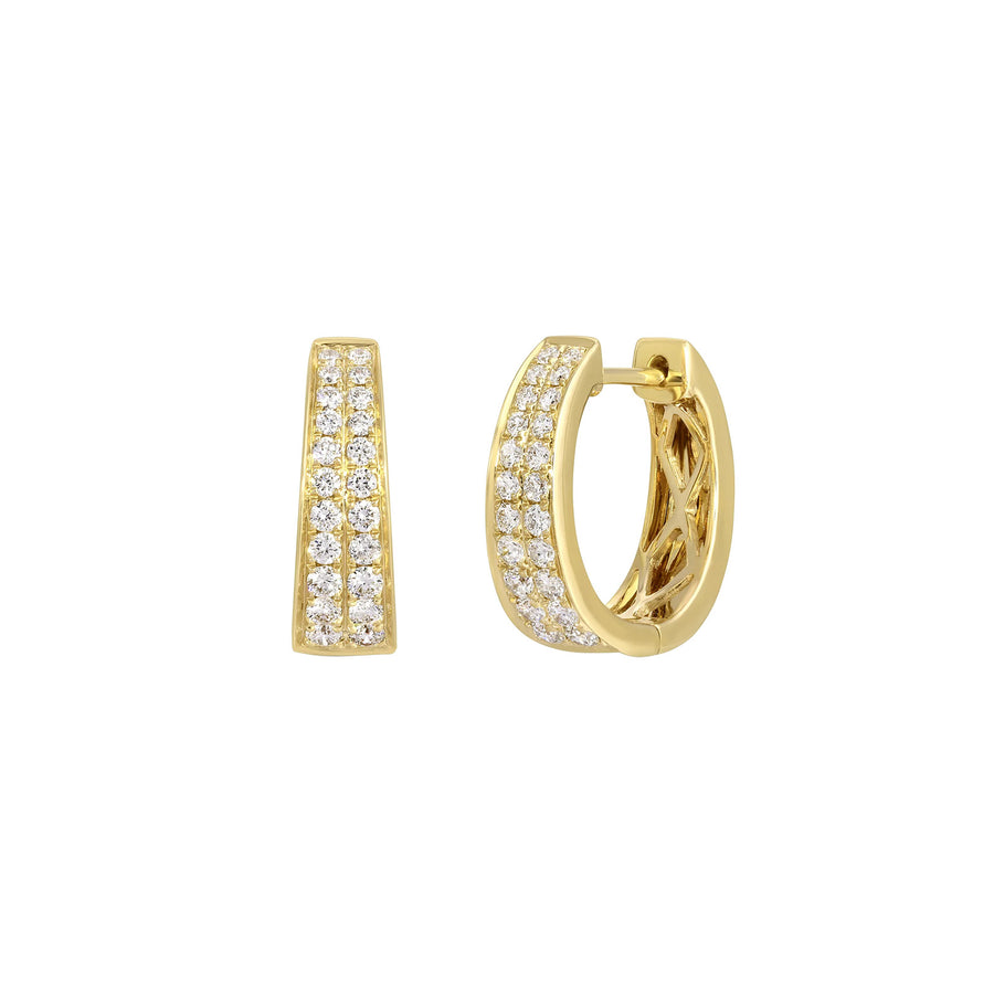 Anita Ko Small Pave Diamond Meryl Huggies - Earrings