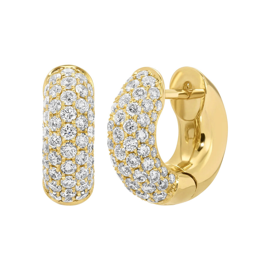 Anita Ko Cosmo Diamond Huggies - Earrings - Broken English Jewelry