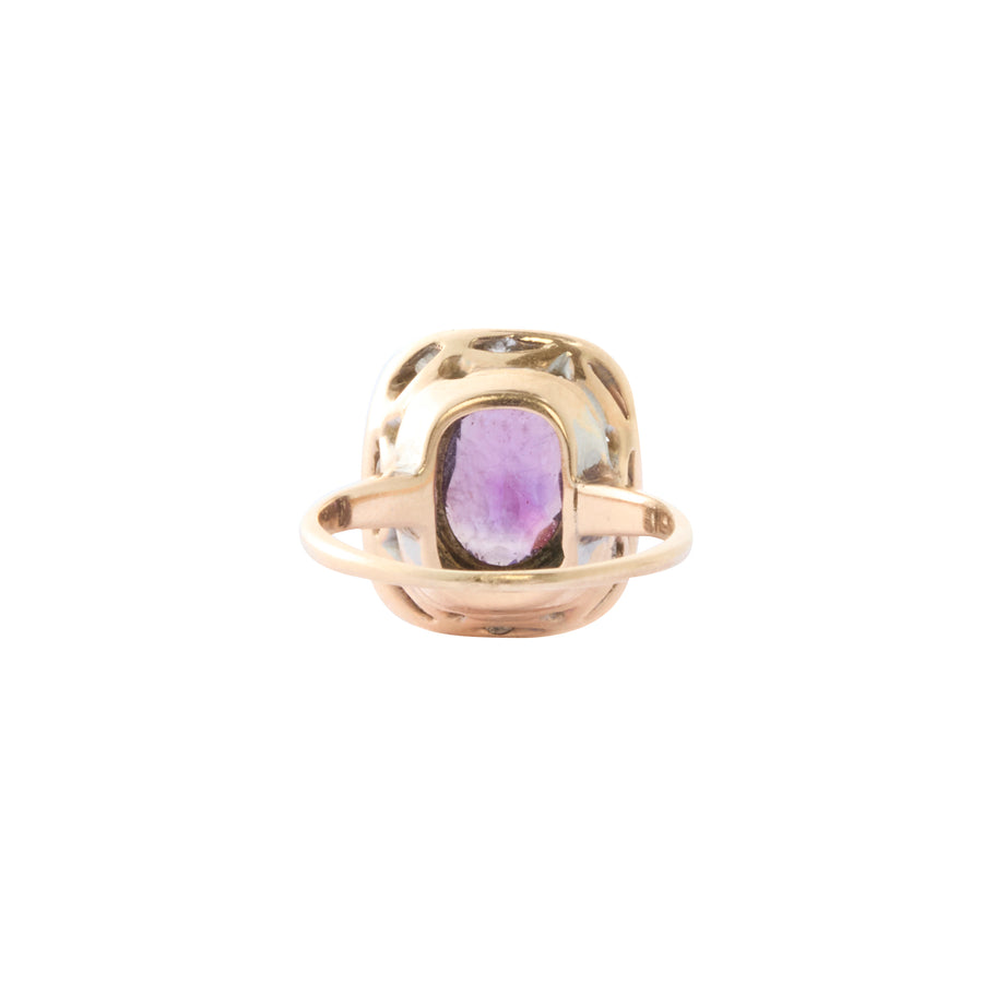 Amethyst and Diamond Ring