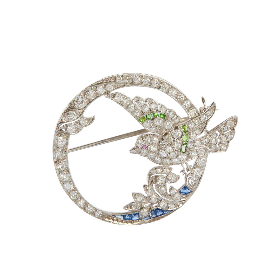 Antique & Vintage Jewelry Diamond Art Deco Bird Brooch - Accessories - Broken English Jewelry
