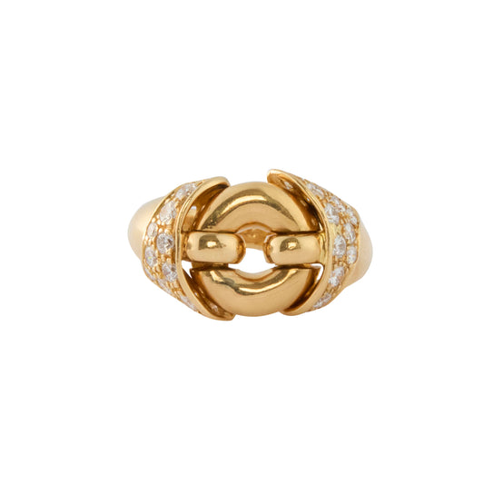 Diamond Bulgari Buckle Ring - Main Img