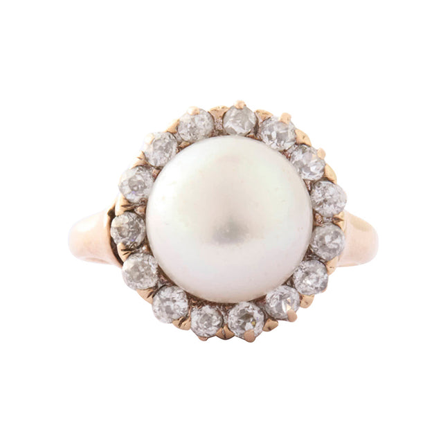 Diamond and Pearl Cluster Ring