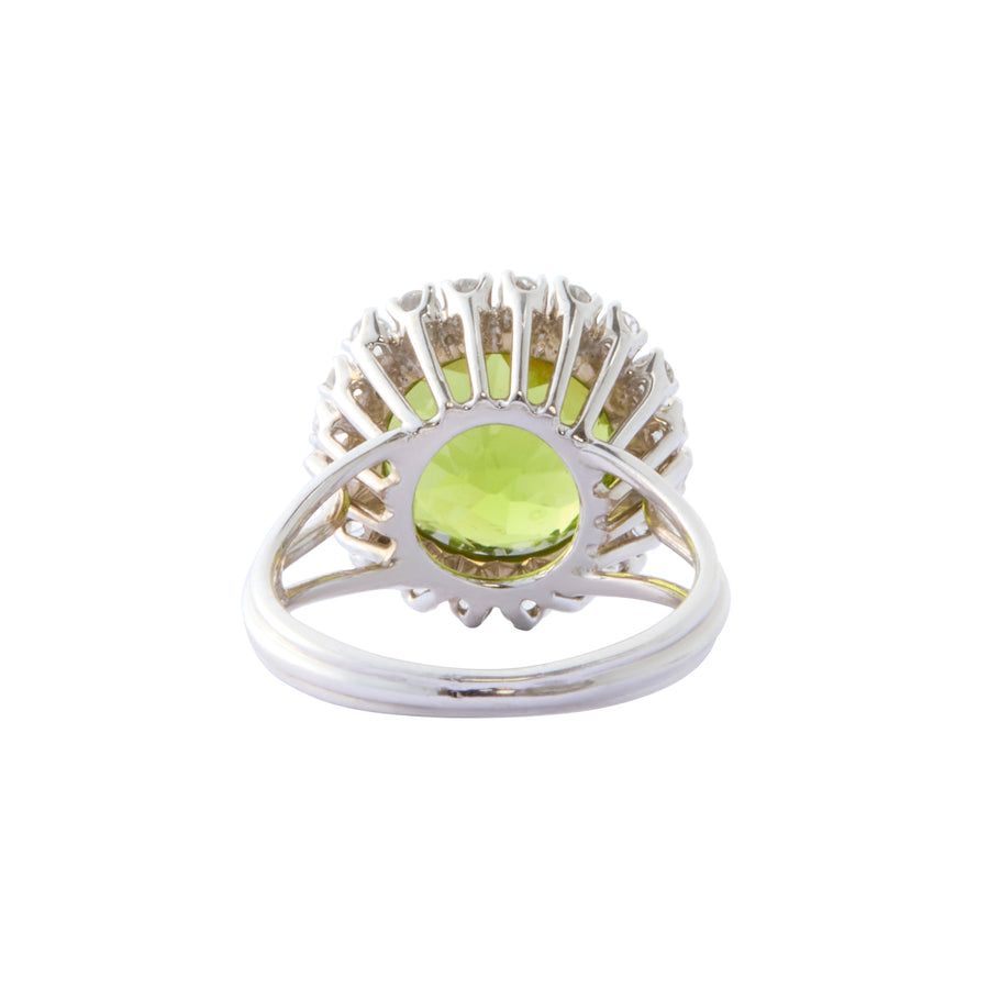 Peridot and Diamond Ring