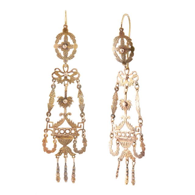Georgian Sicilian Drop Earrings