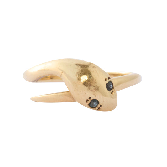 Victorian Snake Ring in 14K Yellow Gold - Main Img