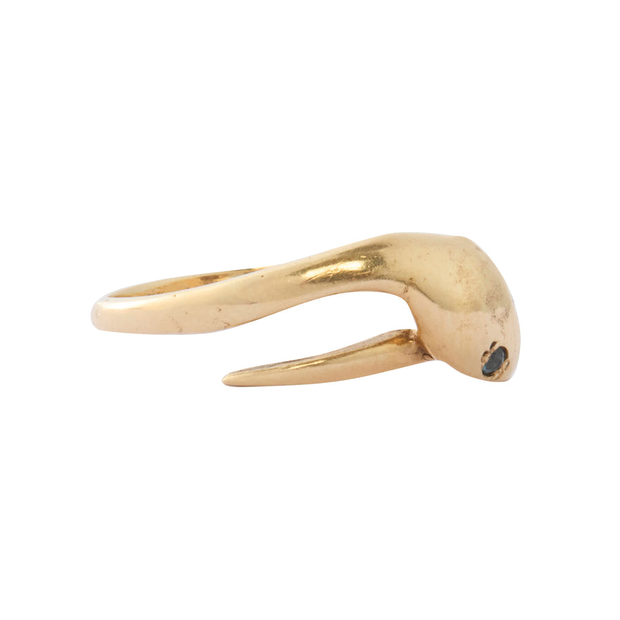 Victorian Snake Ring in 14K Yellow Gold