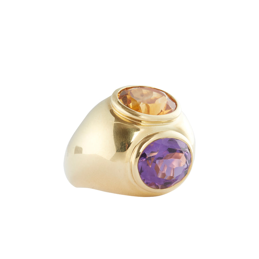 Antique & Vintage Jewelry Tiffany Citrine and Amethyst Paloma Picasso Ring, side view