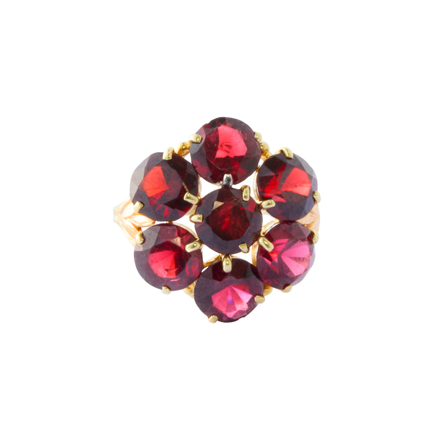 Victorian Garnet Cluster Ring