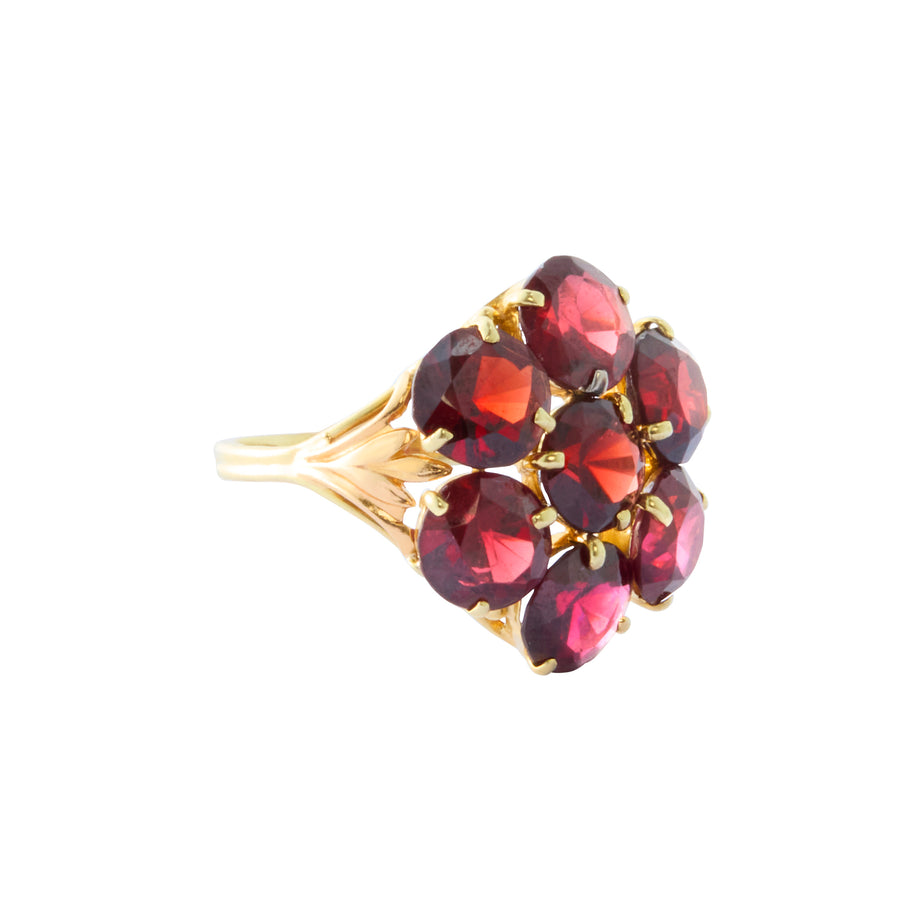 Victorian Garnet Cluster Ring