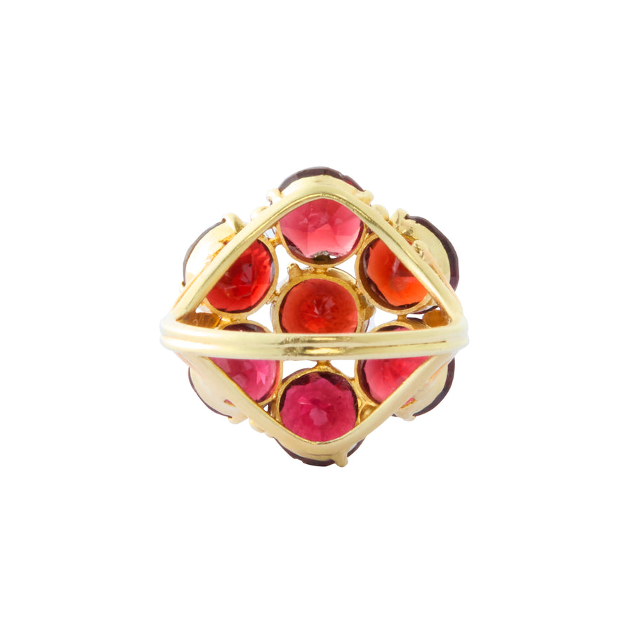 Victorian Garnet Cluster Ring