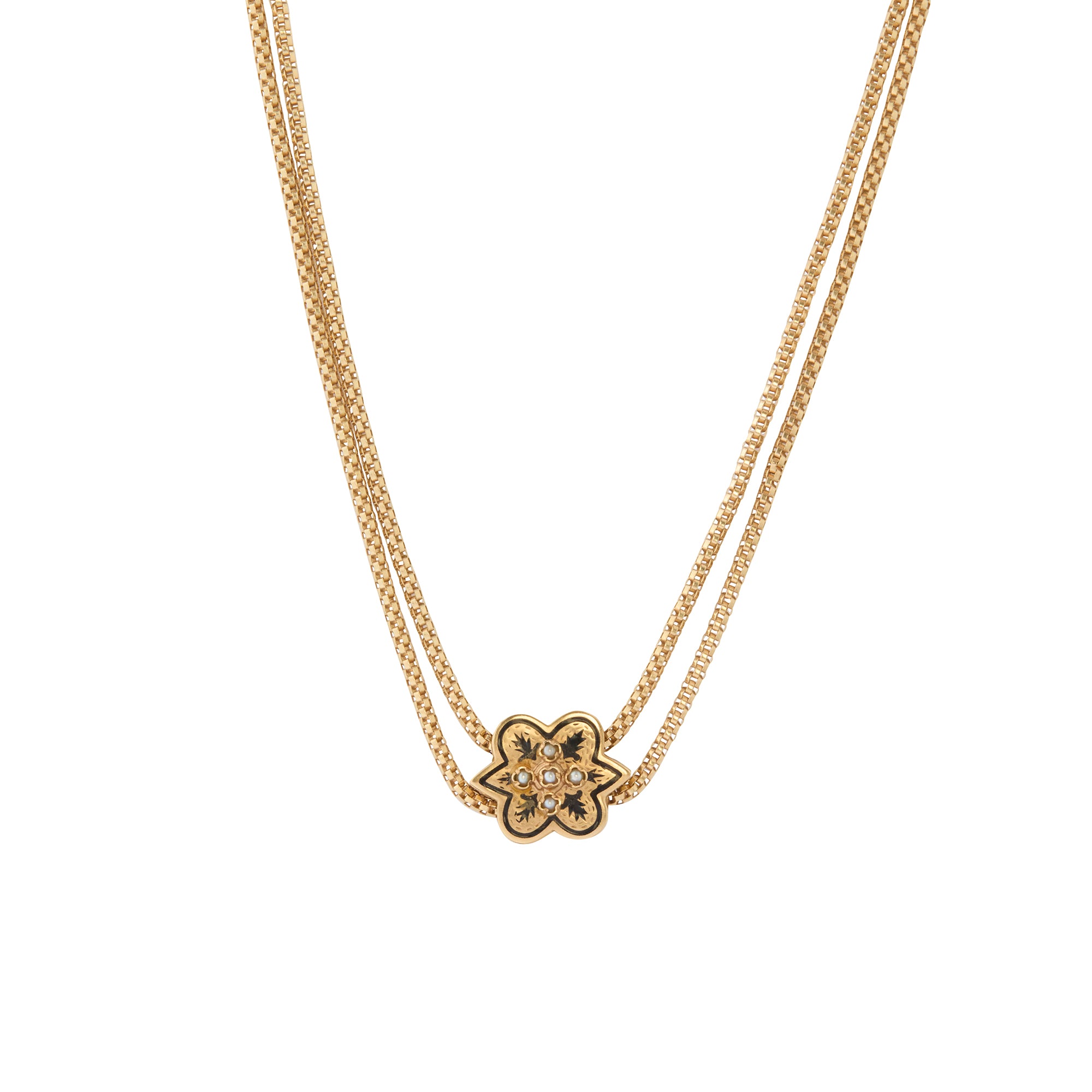 Victorian Slide Necklace in 14K Yellow Gold
