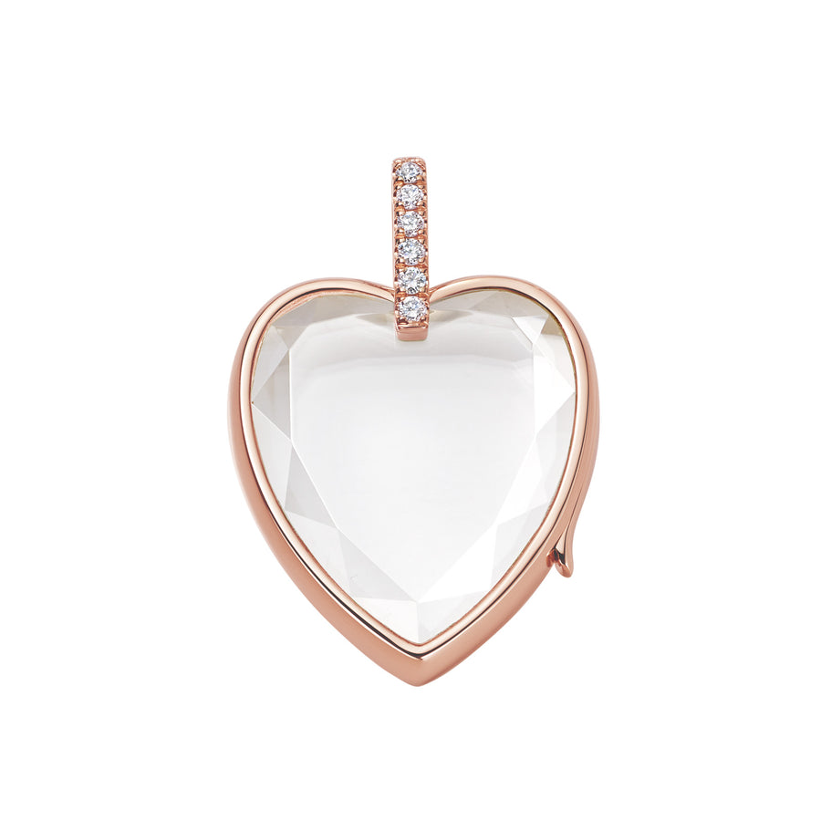 Loquet Amate Heart Locket - Rose Gold - Charms & Pendants - Broken English Jewelry front view