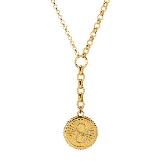 Karma Medium Mixed Belcher Chain Necklace 18 inch - Main Img