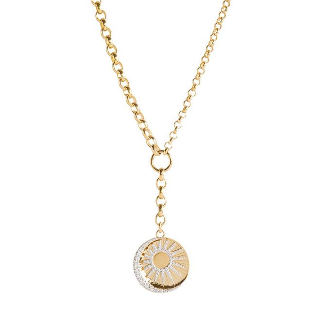 Diamond Balance Mixed Belcher Necklace