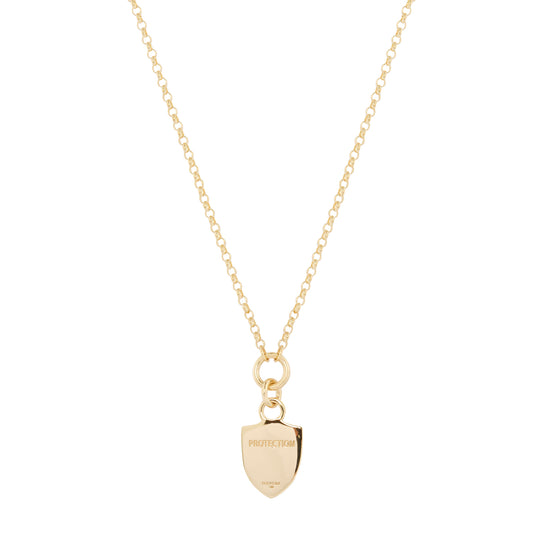 Pave Diamond Horseshoe Crest Fine Belcher Necklace