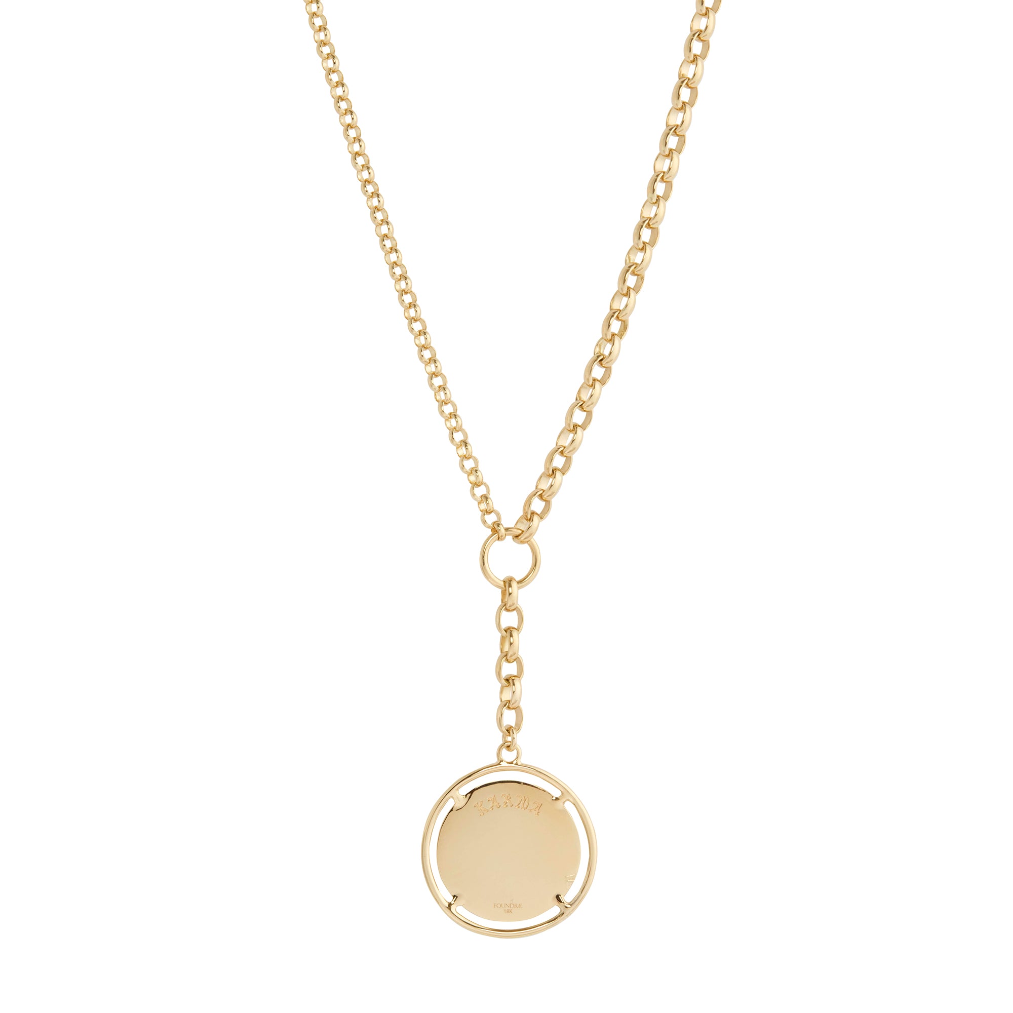 Karma Heavy Mixed Belcher Extension Chain Necklace