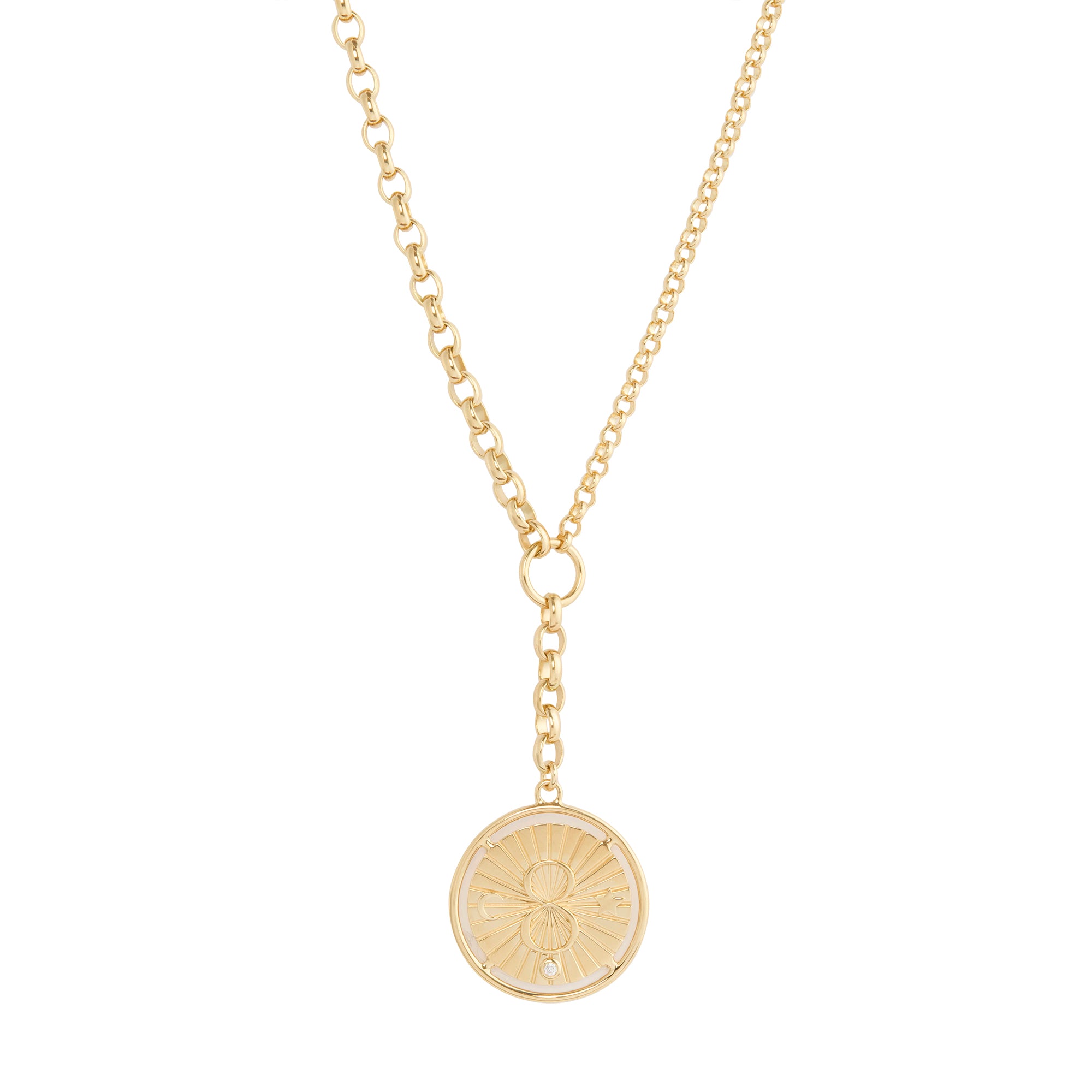 Karma Heavy Mixed Belcher Extension Chain Necklace