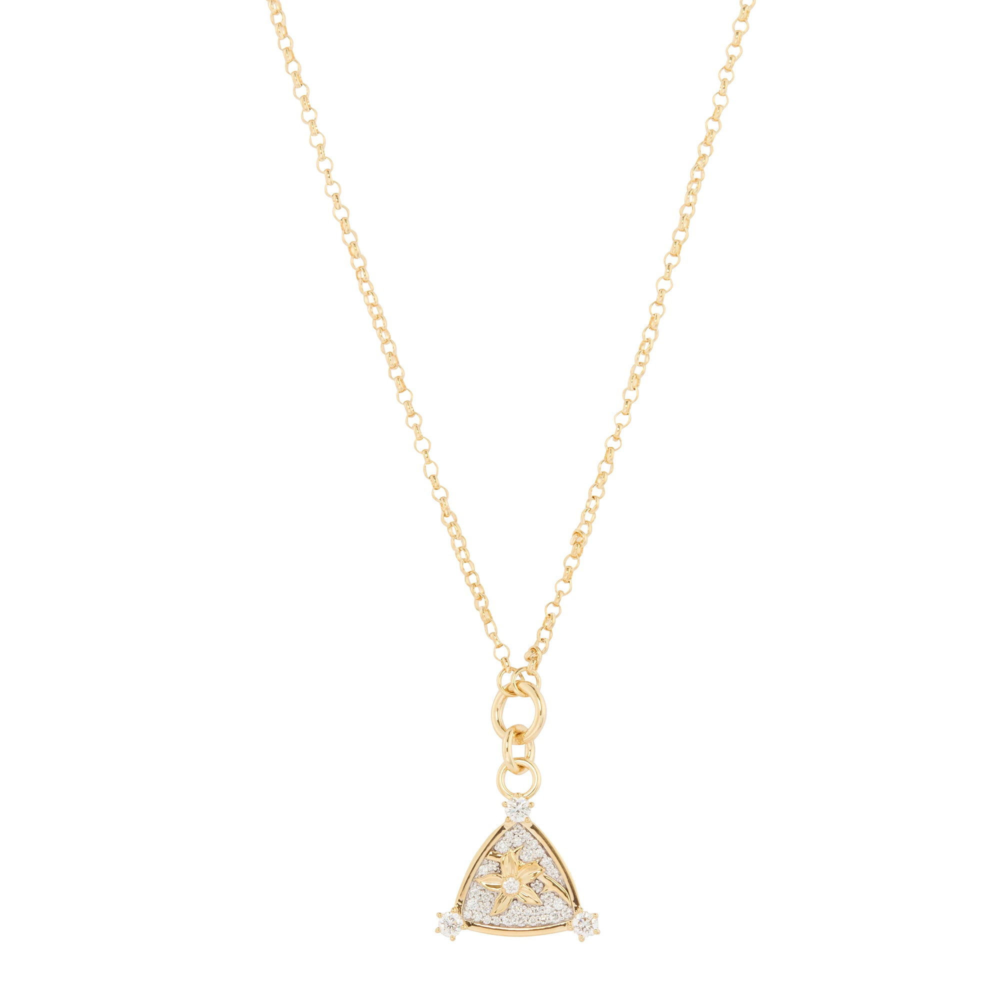 Foundrae - Pave Diamond Resilience Blossom Belcher Necklace