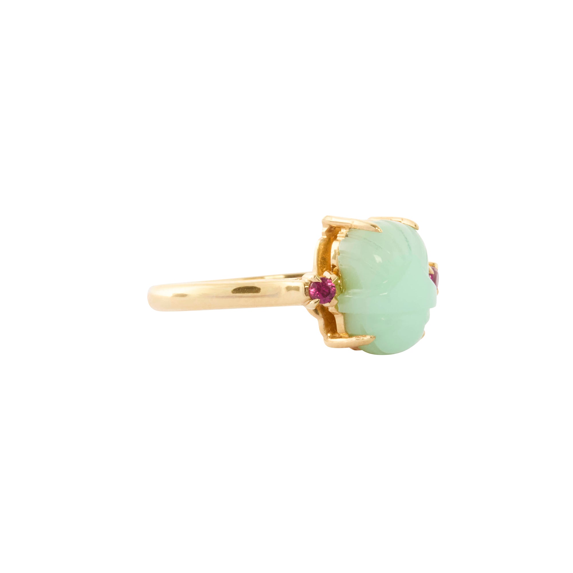 Ruby and Chrysoprase Egypt Carab Ring