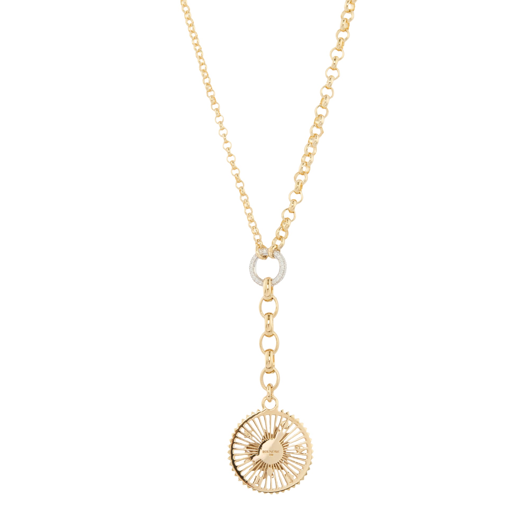 Foundrae - Diamond Blossoms Small Mixed Belcher Necklace