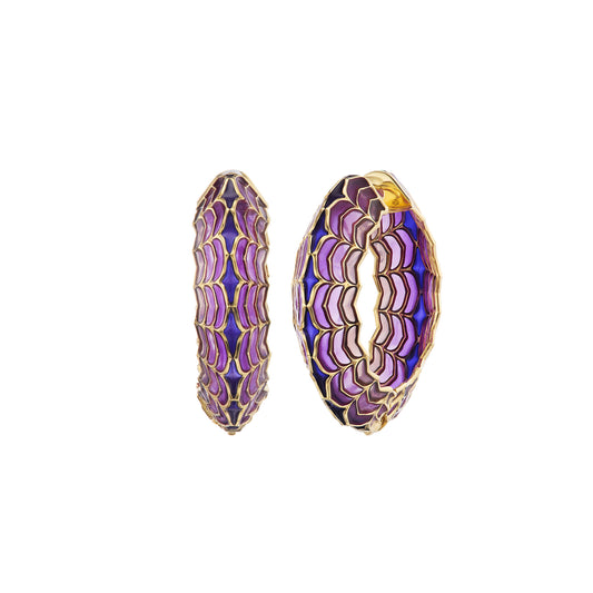 Aura Dreamweaver Big Hoops – Violet - Main Img