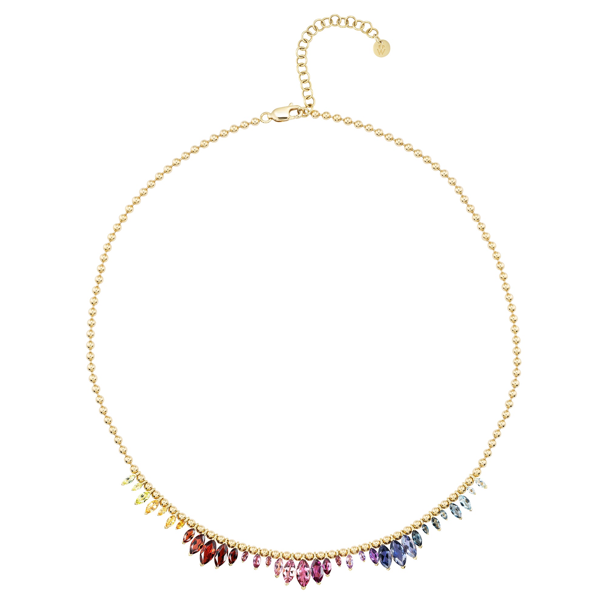 Arashi Necklace with Multi Gemstone