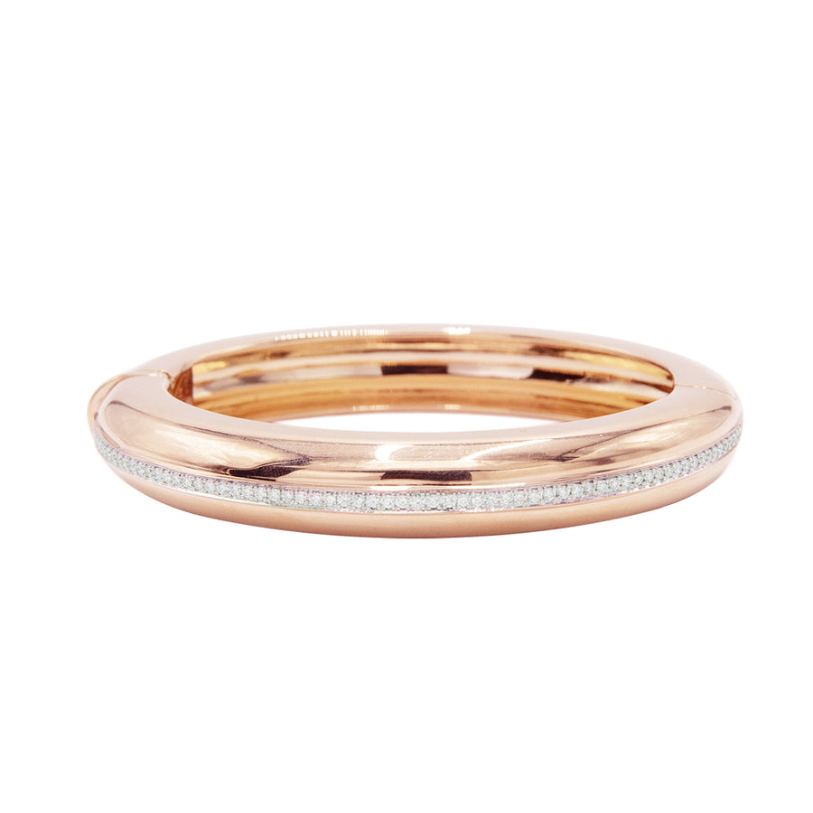 Fred Leighton Line Bangle - Rose Gold - Bracelets - Broken English Jewelry front view