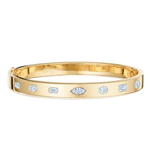 Diamond Stackable Bangle Fancy Shape