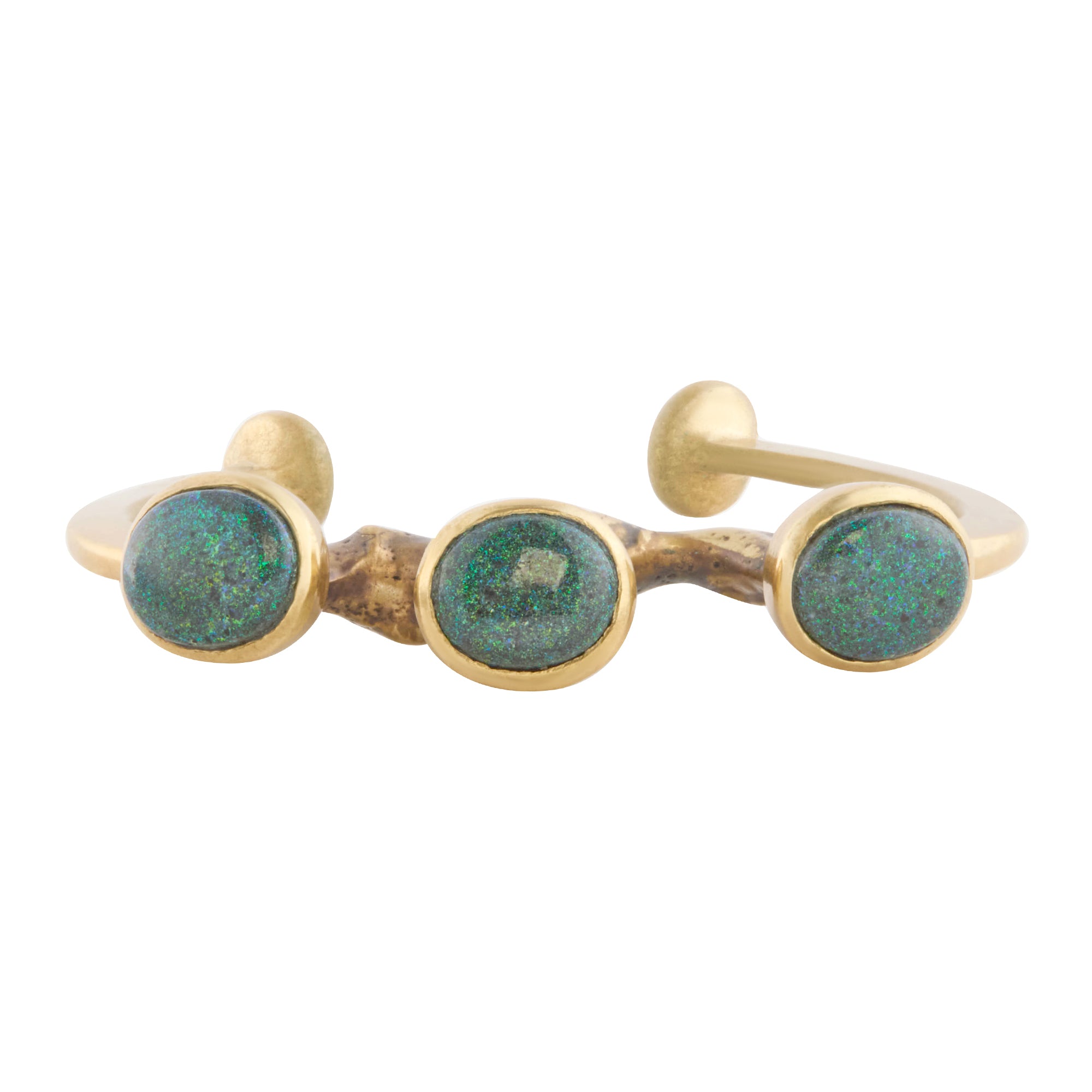 Round Black Opal Tripe Triple Spore Cuff