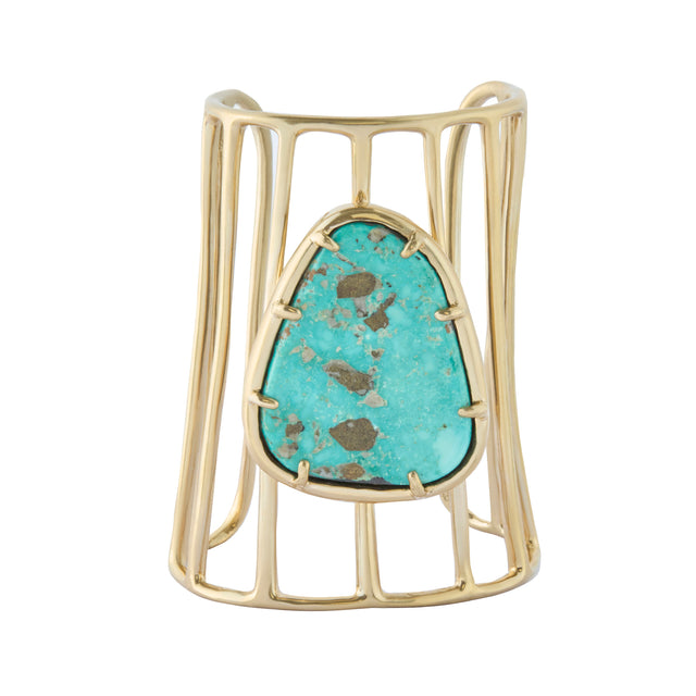 Morenci Turquoise Cage Cuff Bracelet