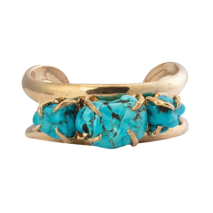 Lisa Eisner Sleeping Beauty Turquoise Double Helix Cuff front view