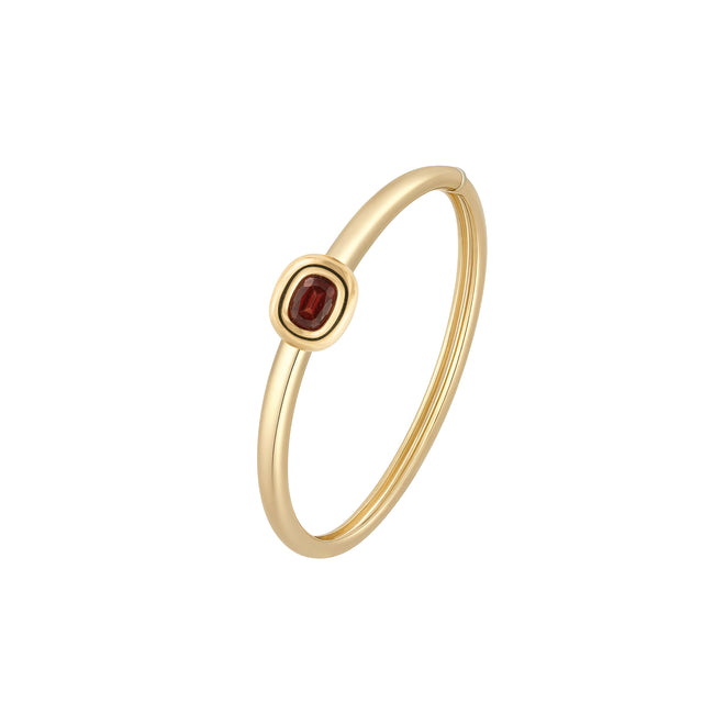 Rounded Red Tourmaline Satine Cushion Bangle