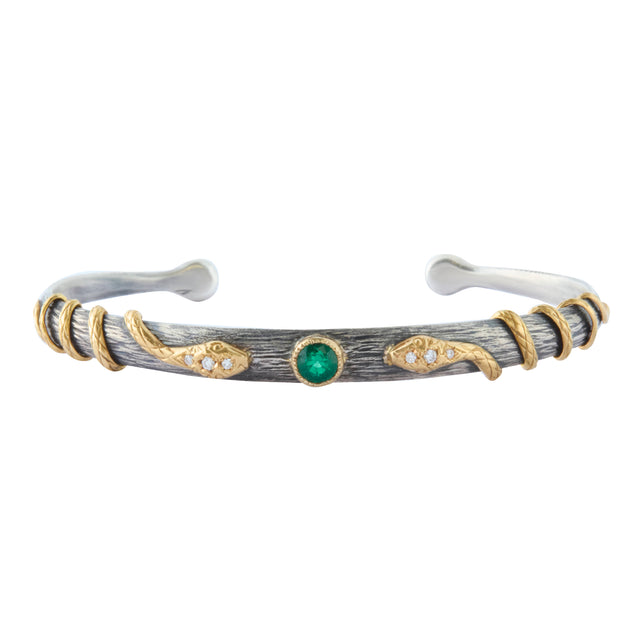 Silver Snake Cuff Bracelet