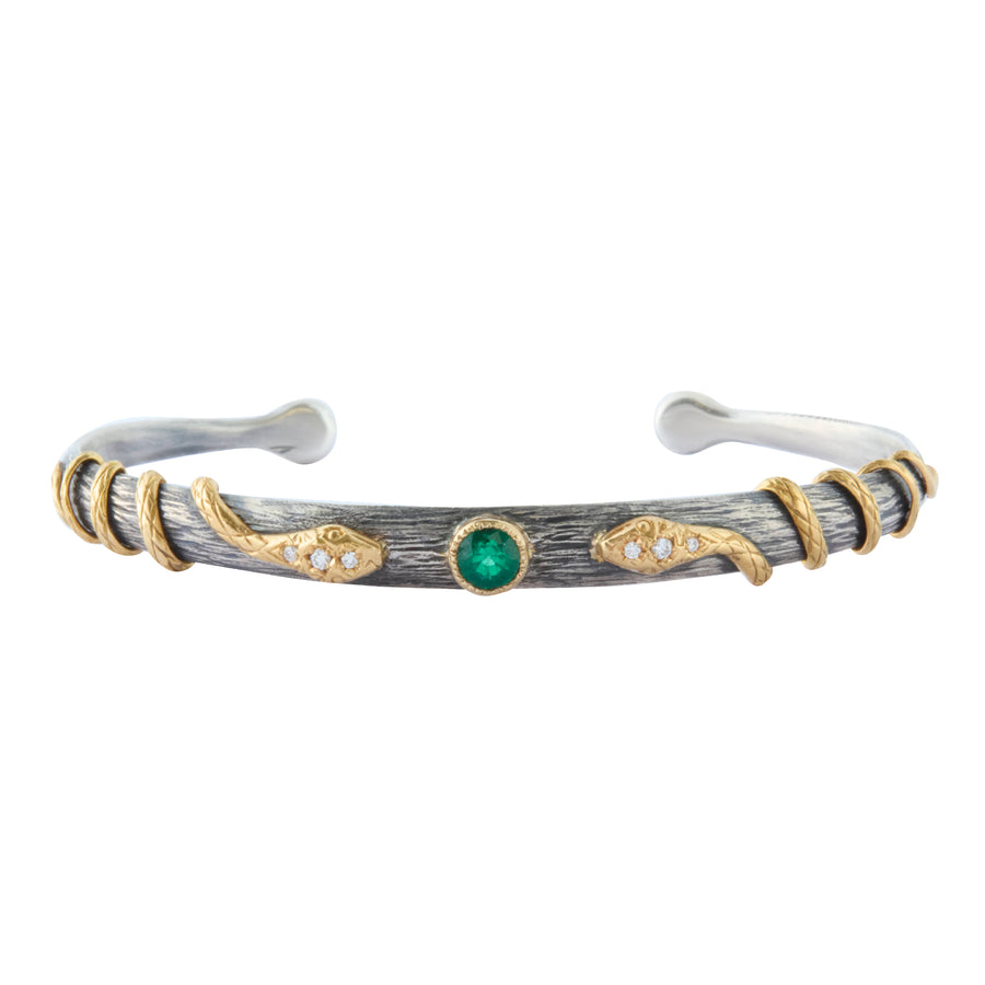 Silver Snake Cuff Bracelet