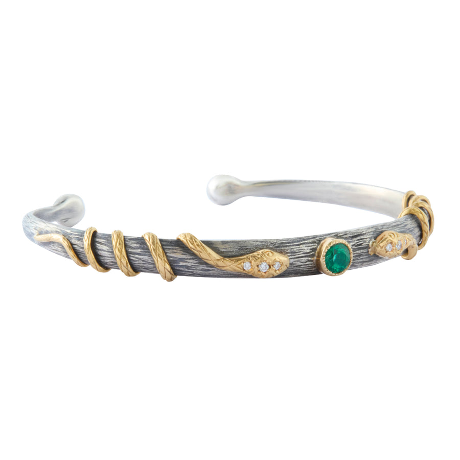 Silver Snake Cuff Bracelet